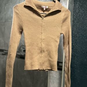 Ellen Tracy Tan Cowl Neck Sweater